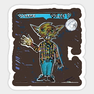 Alfred E. Werewolf Sticker